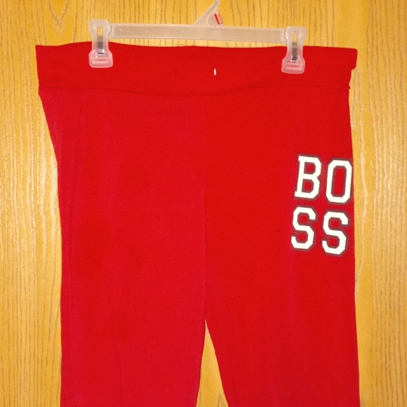 ReD/white/black "BOSS🖤" drawstring HOODIE & SWEATPANTS by: AQ SPORT Size: L - Picture 9 of 12